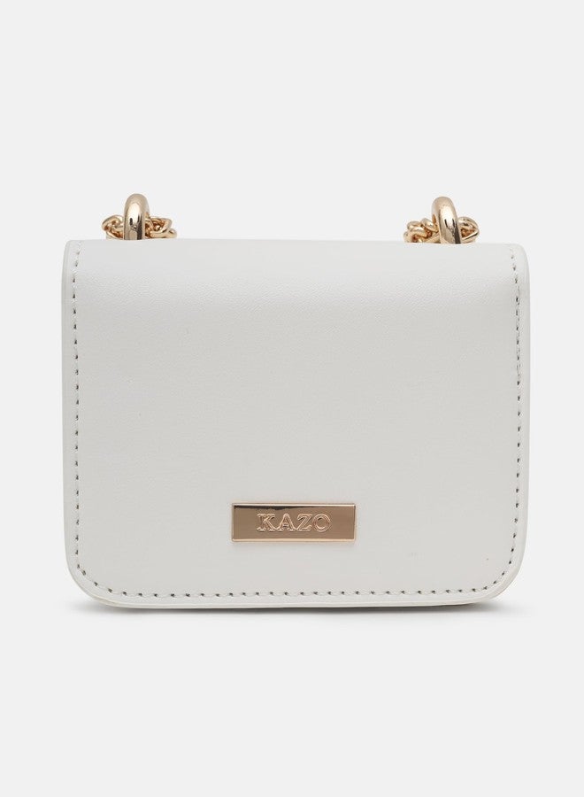 Kazo Mini Solid Sling Bag With Adjistable strap for Women - Image 3